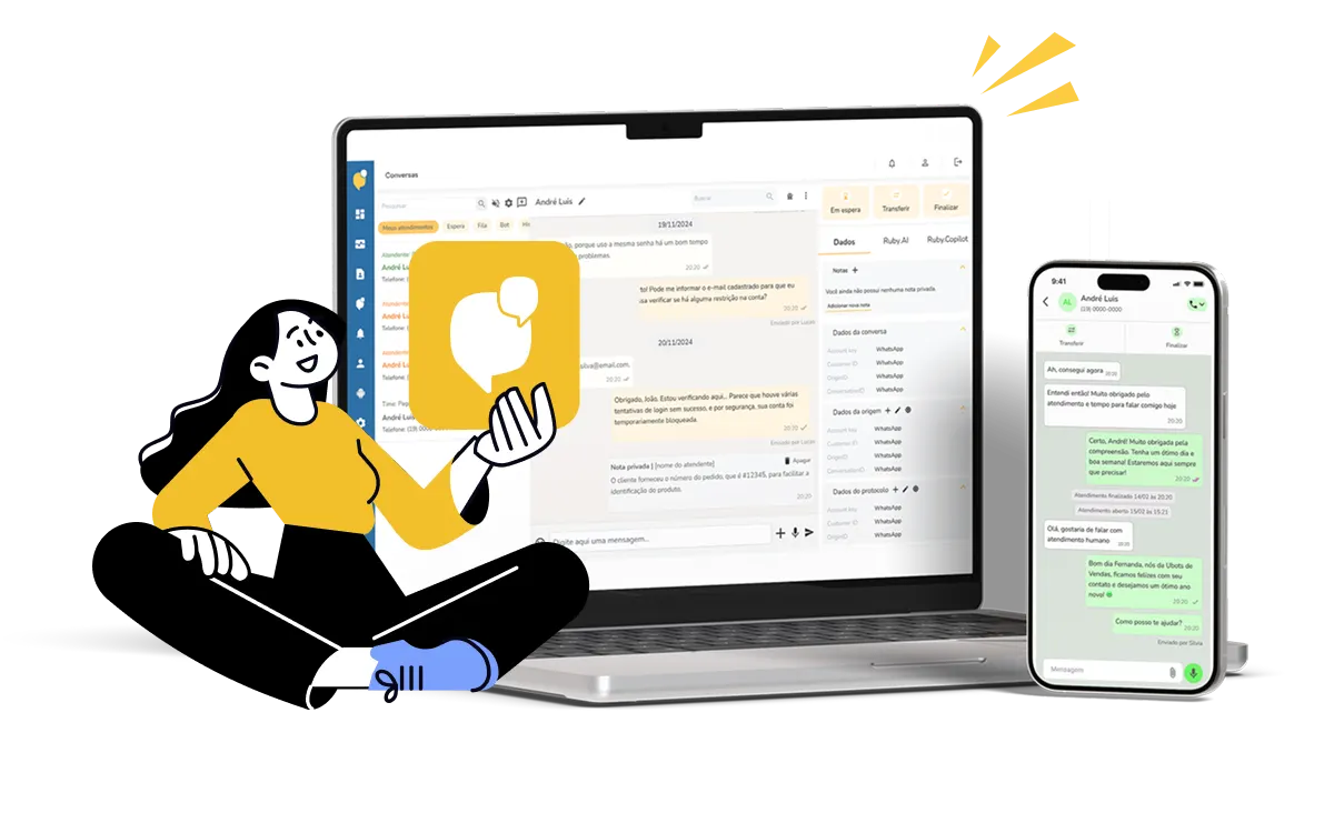 Plataforma Coexistence em notebook e celular