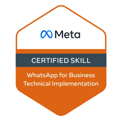 Certificado Meta de implementação técnica do WhatsApp Business